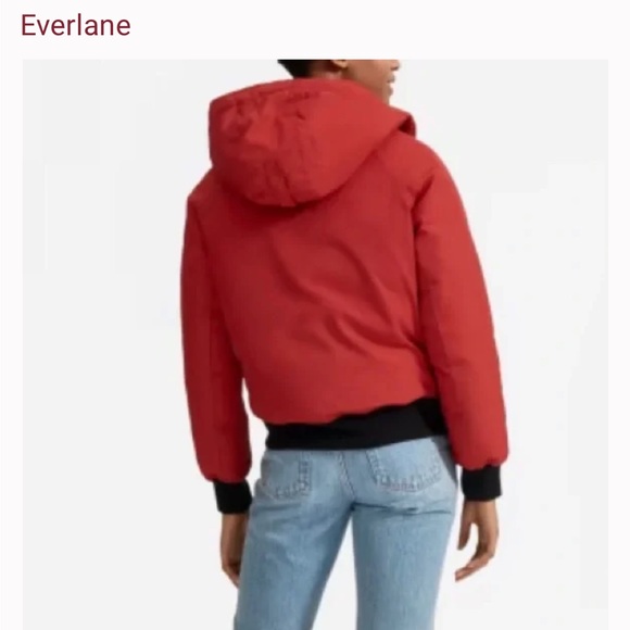 ❌SOLD❌ Everlane The ReNew Heavyweight Bomber Red Large NEW - Picture 11 of 12